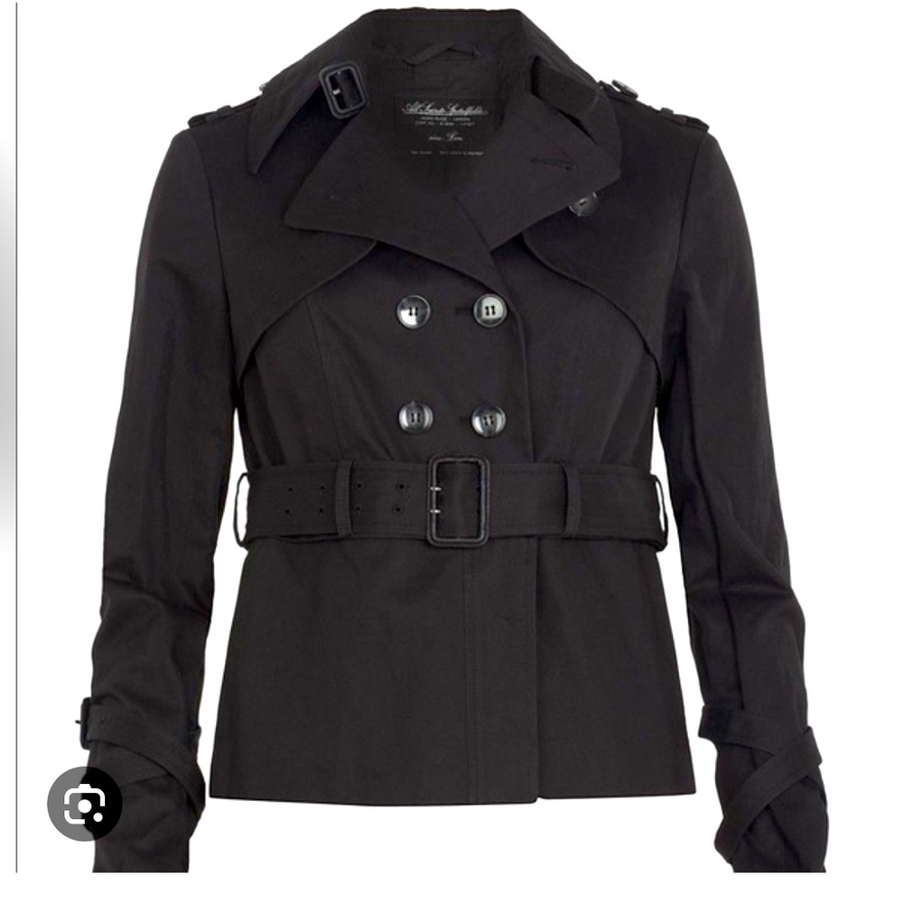 All Saints Spitalfield Kids INDRA MINI MAC zip off Trench- Ink.original $160